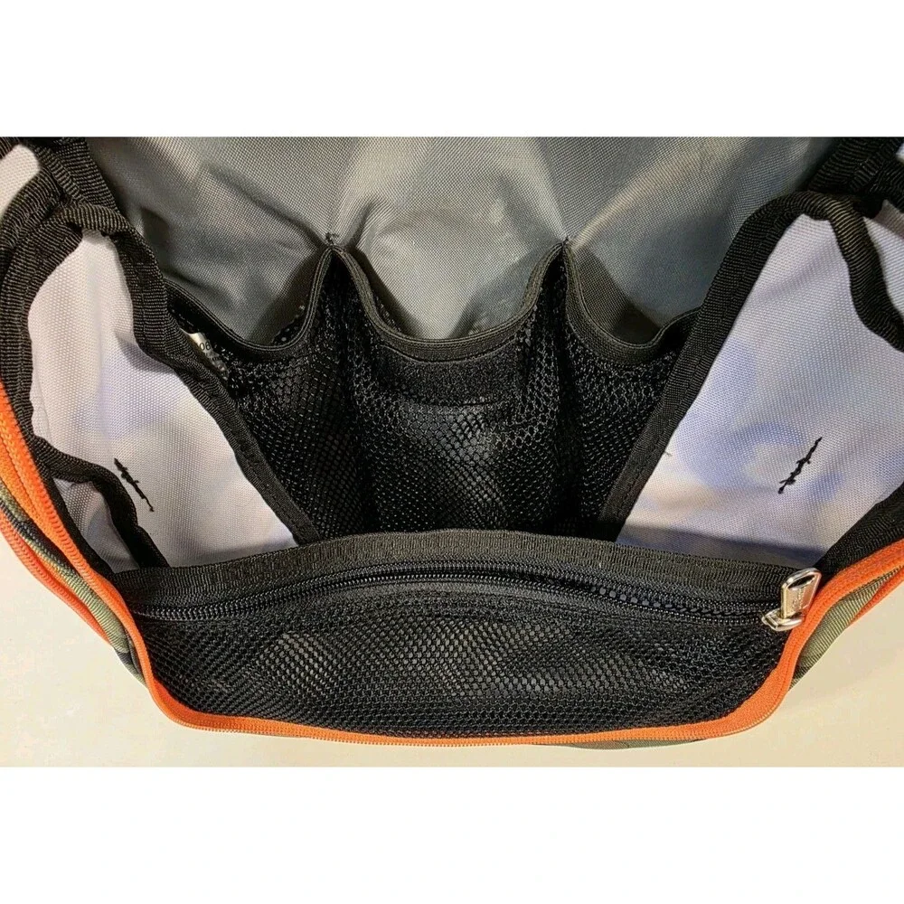 LL Bean Messenger Commuter Bag Camo Orange  Padded Organizer Missing Strap